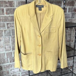 Banana Republic Size 2 Women's Olive Silk Jacket